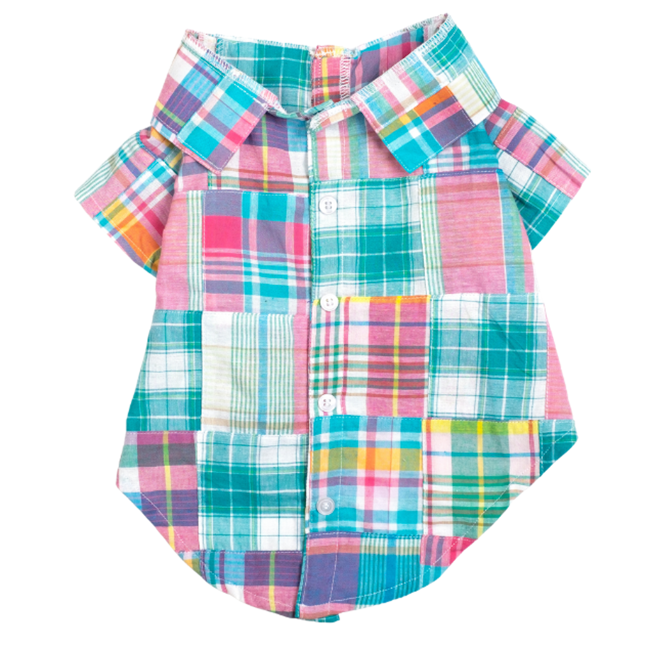 Shirt | Turquoise Patch Madras Plaid
